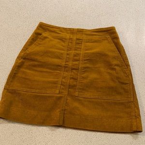 UniQlo Corduroy Skirt - Mustard Yellow